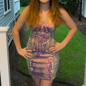 Sequin Homecoming Dress